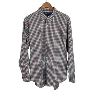 BF1445 Men’s Polo Ralph Lauren Designer Preppy Plaid Dress Shirt 17.5 36/37 XXL